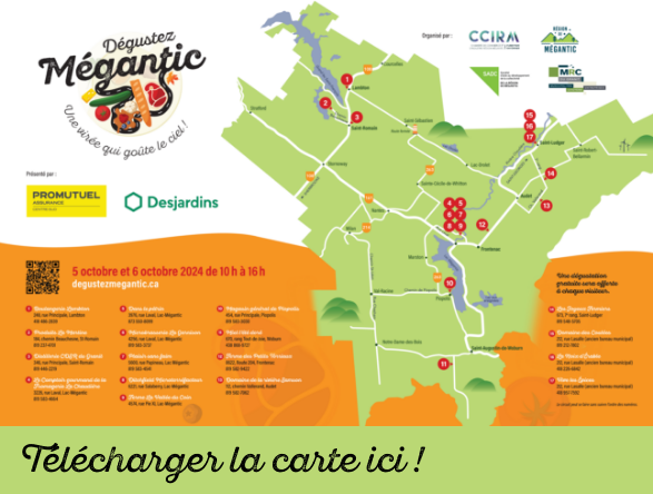 Carte Dégustez Mégantic 2024